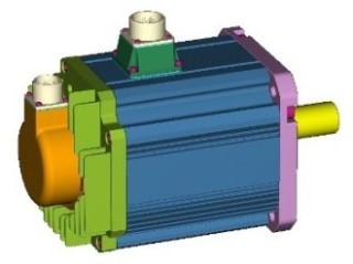 ACサーボモータの3D-CADデータ